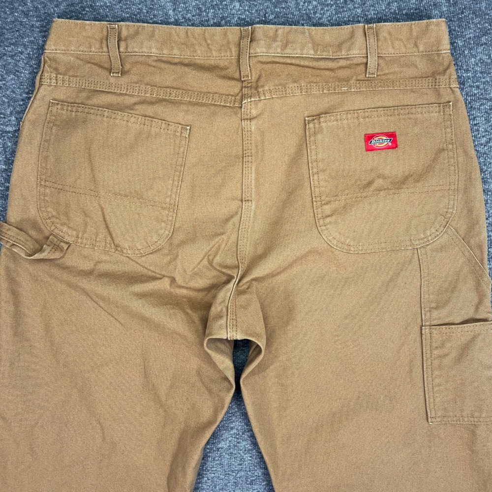 Dickies Carpenter Pants Mens 38x32 Brown Duck Canvas Workwear Utility Rugged Y2K - Picture 9 of 12